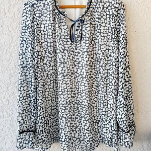 FLAWED Size 18/20 Lane Bryant High Neck Long Sleeve Blouse - Business Casual